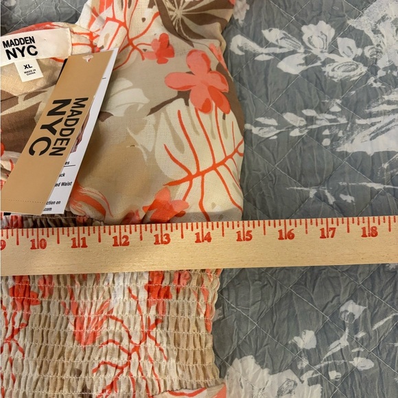 Orange Cream Tiered Ruffle Midi Dress - Picture 4 of 9